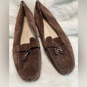 Ugh brown suede loafers